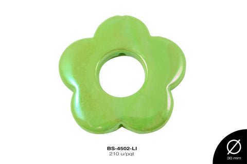 ACR FIG PERLADO FLOR HUECO 30mm REF: S001 LIMON 210 u/pqt(.5