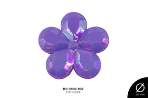 ACR FIG PERLADO FLOR 30mm REF: S005 MORADO 130 u/pqt(.5kg)