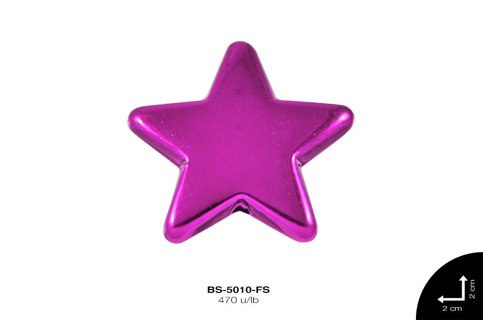 SEP PLAST MET LISO ESTRELLA 20mm REF: S-112 FUCSIA 470 u/lb