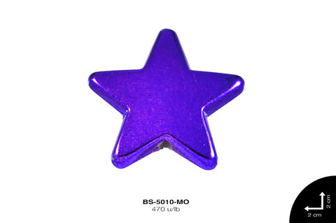 SEP PLAST MET LISO ESTRELLA 20mm REF: S-112 MORADO 470 u/lb