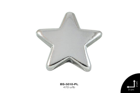 SEP PLAST MET LISO ESTRELLA 20mm REF: S-112 PLATA 470 u/lb