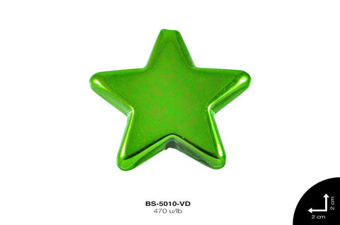 SEP PLAST MET LISO ESTRELLA 20mm REF: S-112 VERDE 470 u/lb