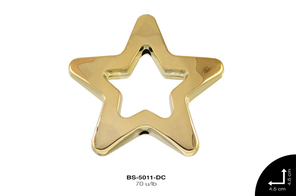 SEP PLAST MET LISO ESTRELLA 45mm REF: XK-712 DORADO CLARO 70