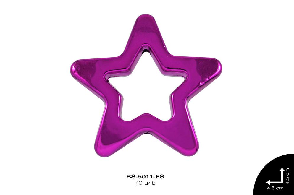 SEP PLAST MET LISO ESTRELLA 45mm REF: XK-712 FUCSIA 70 u/lb