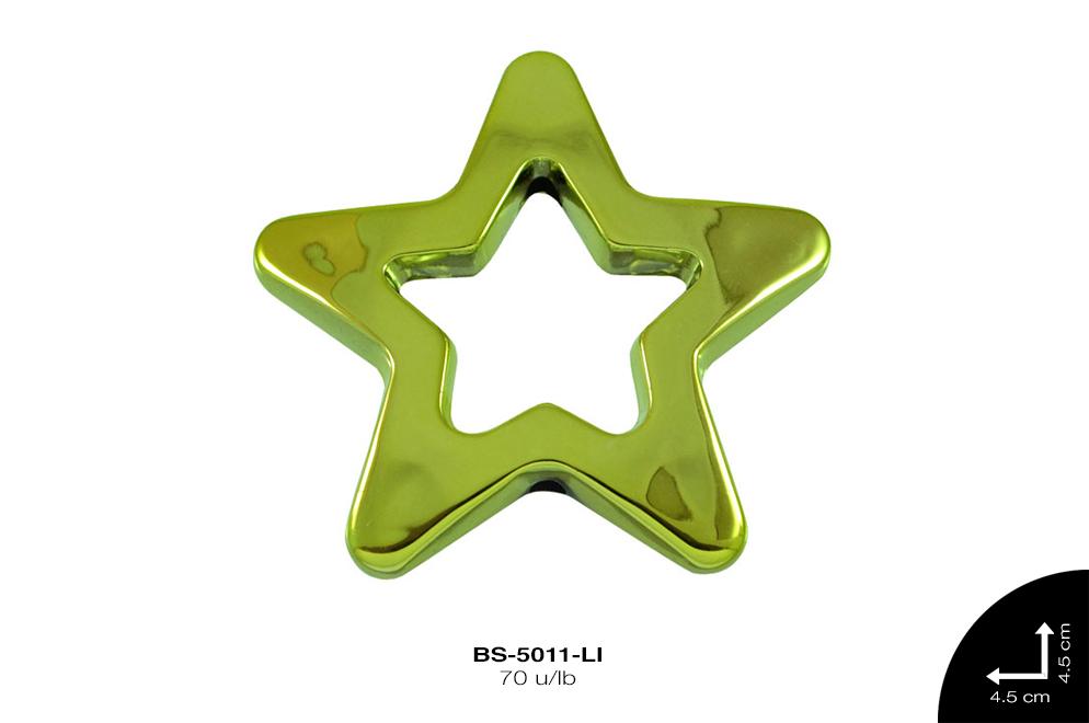 SEP PLAST MET LISO ESTRELLA 45mm REF: XK-712 LIMON 70 u/lb