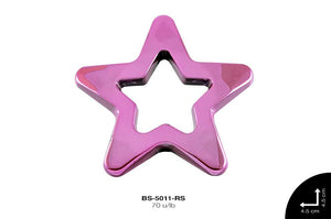 SEP PLAST MET LISO ESTRELLA 45mm REF: XK-712 ROSA 70 u/lb