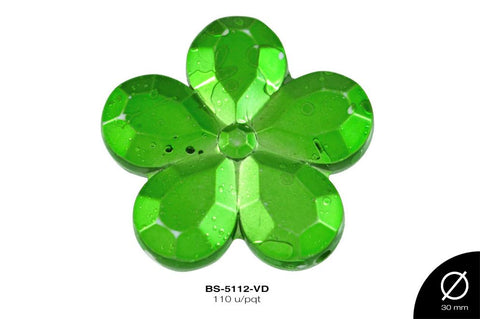 SEP PLAST MET GRAB FLOR 30mm REF: S-423 VERDE 110 u/pqt