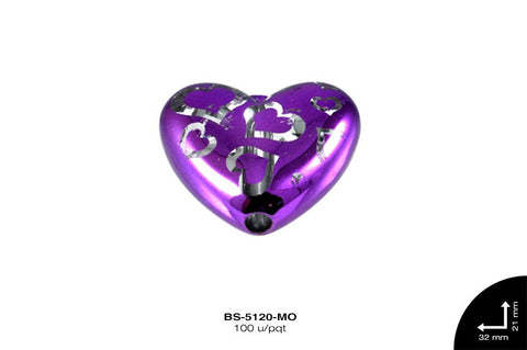 SEPARADOR ACR DEC CORAZON CZN 21mm REF: 8034 MORADO 100 u/pq