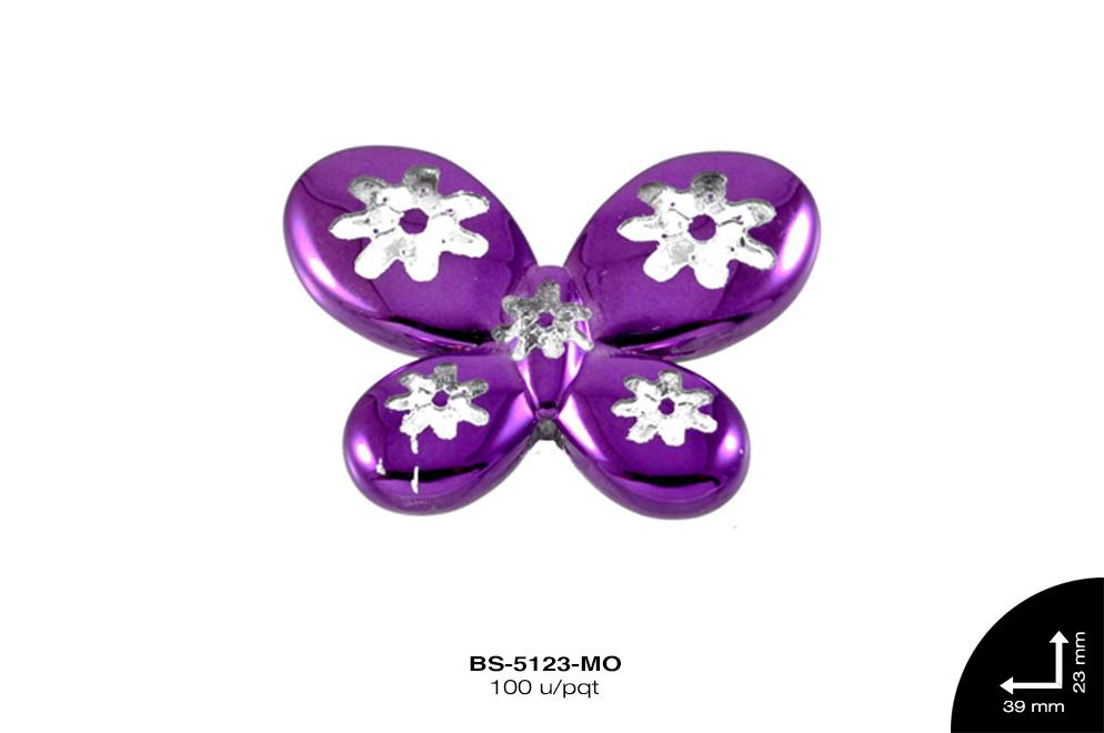 SEPARADOR ACR DEC MARIPOSA FLOR 23mm REF: 8171 MORADO 100 u/