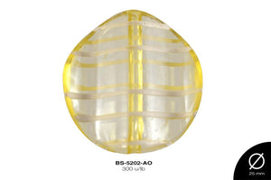 ACRILICO RAYAS CIRC OND 25mm REF: BB-0088-03 AMARILLO 300 u/