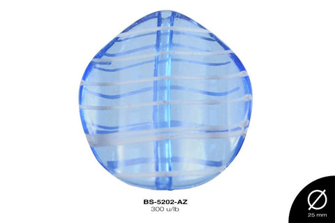 ACRILICO RAYAS CIRC OND 25mm REF: BB-0088-03 AZUL 300 u/lb