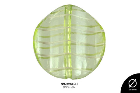 ACRILICO RAYAS CIRC OND 25mm REF: BB-0088-03 LIMON 300 u/lb