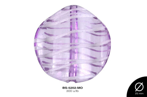 ACRILICO RAYAS CIRC OND 25mm REF: BB-0088-03 MORADO 300 u/lb