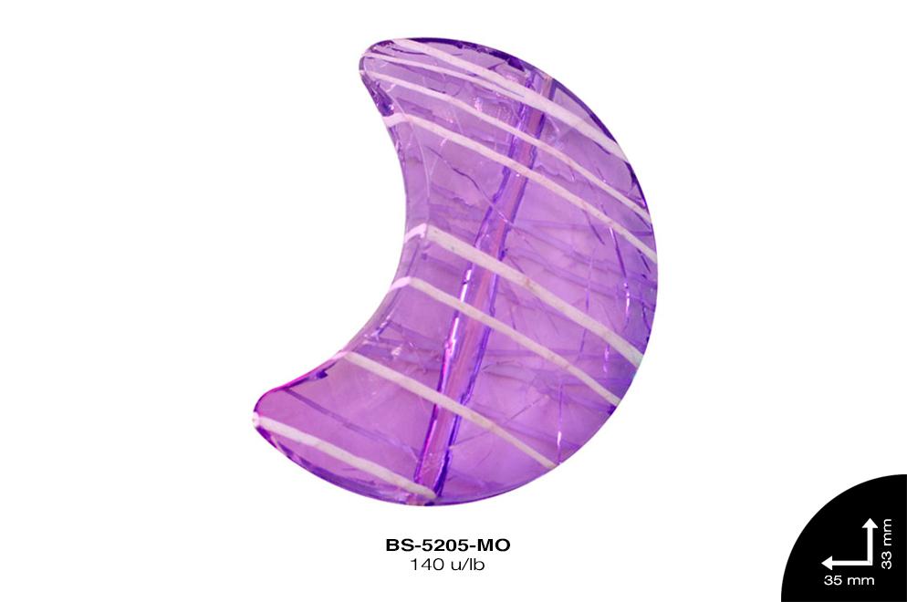 ACRILICO RAYAS LUNA 33mm REF: BB-0087-37 MORADO 140 u/lb