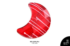 ACRILICO RAYAS LUNA 33mm REF: BB-0087-37 ROJO 140 u/lb