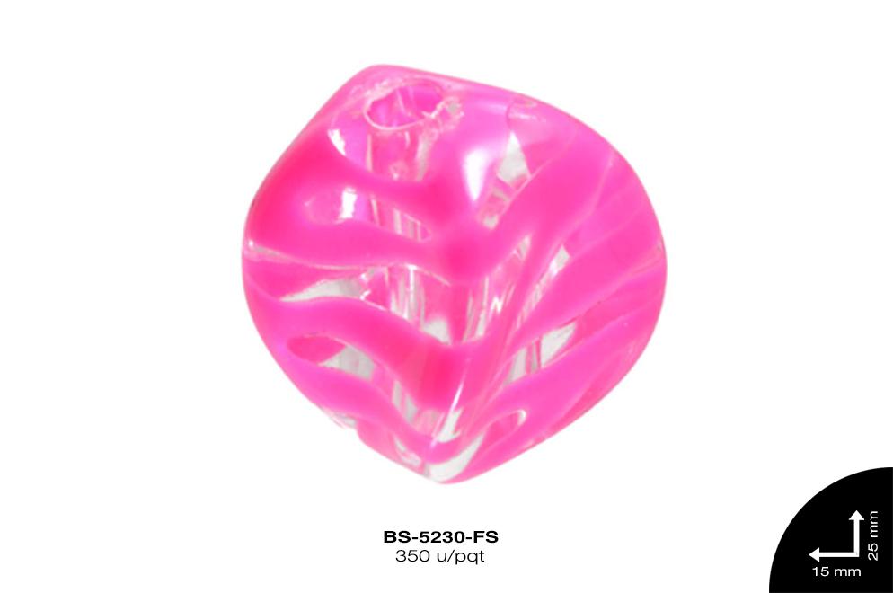 ACRILICO RAYAS IRREG 15mm REF: C021 FUCSIA 350 u/pqt(lb)