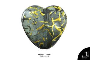 ACRILICO VETAS CORAZON 20mm REF: BB0636-20 GRIS 310 u/pqt(.5