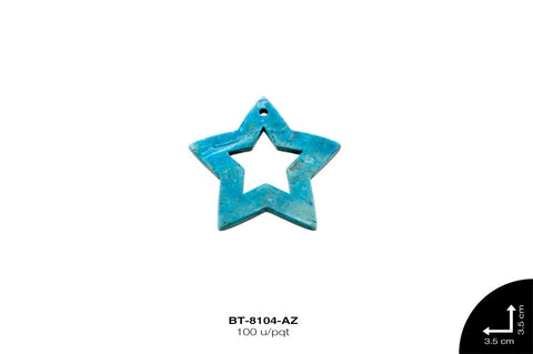 PLACA COCO ESTRELLA 33mm REF: G-054 AZUL 100 u/pqt