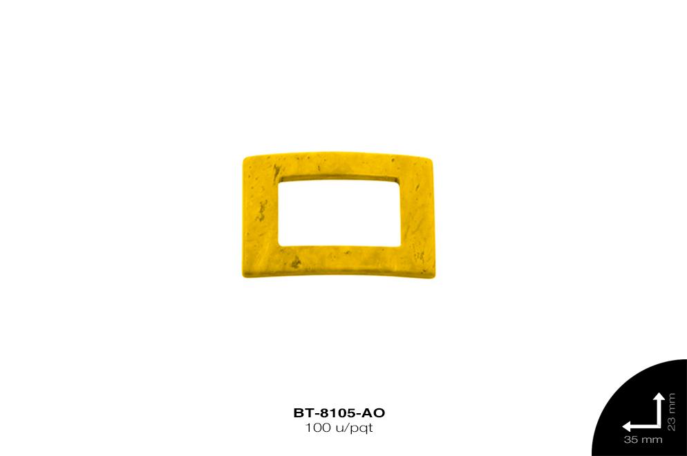 PLACA COCO RECT 35X23mm REF: A-1221 AMARILLO 100 u/pqt