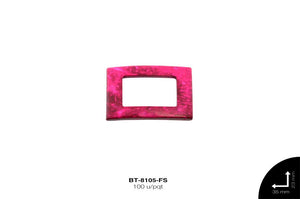 PLACA COCO RECT 35X23mm REF: A-1221 FUCSIA 100 u/pqt