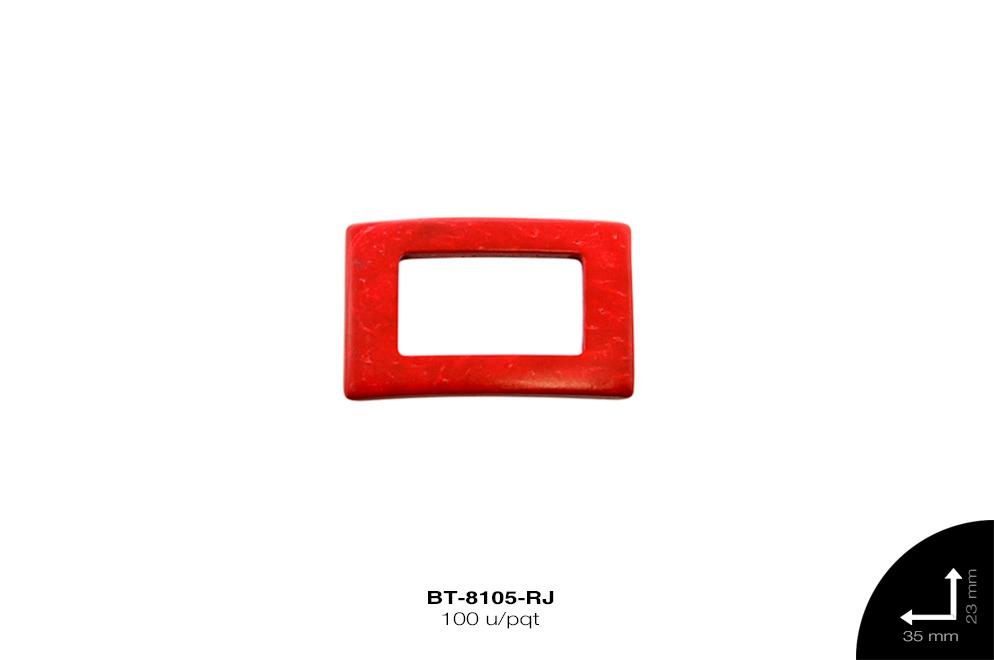 PLACA COCO RECT 35X23mm REF: A-1221 ROJO 100 u/pqt