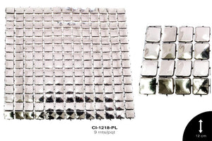 STRASS PLAST 14 L REF: 505(8X8) PLATA 9 m/pqt