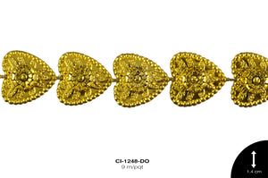 STRASS PLAST CZN REF: S703-E2 DORADO 9 m/pqt