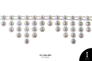 STRASS PLAST LLUVIA BL REF: S-016-B BOREAL 9 m/pqt