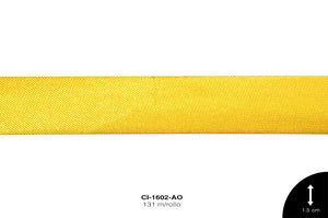 SESGO SATIN PLANO 14 mm REF: 0507 AMARILLO 131 m/rollo