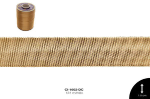 SESGO SATIN PLANO 14 mm REF: 0507 DORADO CLARO 130 m/rollo