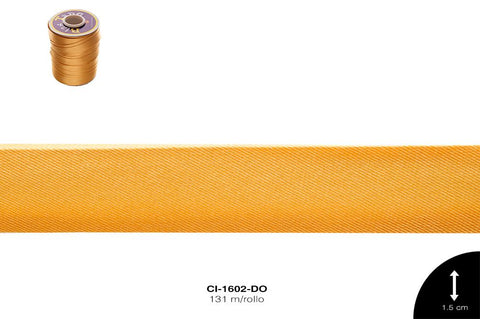 SESGO SATIN PLANO 14 mm REF: 0507 DORADO 130 m/rollo