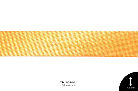 SESGO SATIN PLANO 14 mm REF: 0507 NARANJA 131 m/rollo