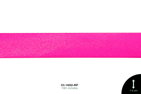 SESGO SATIN PLANO 14 mm REF: 0507 ROSA FUERTE 131 m/rollo