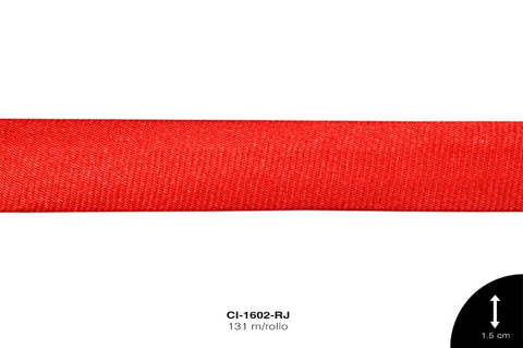 SESGO SATIN PLANO 14 mm REF: 0507 ROJO 131 m/rollo