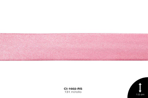 SESGO SATIN PLANO 14 mm REF: 0507 ROSA 131 m/rollo