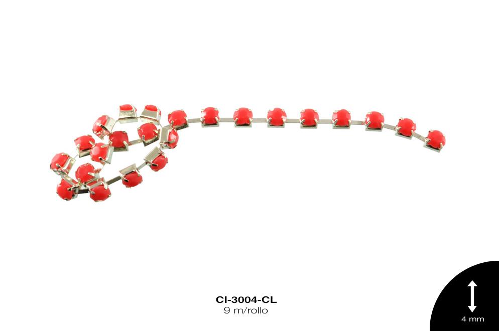 STRASS METALICO LATON PL 1L REF: 16SS 4mm CORAL 9 m/rollo