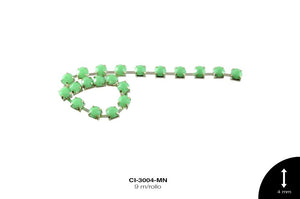 STRASS METALICO LATON PL 1L REF: 16SS 4mm MENTA 9 m/rollo