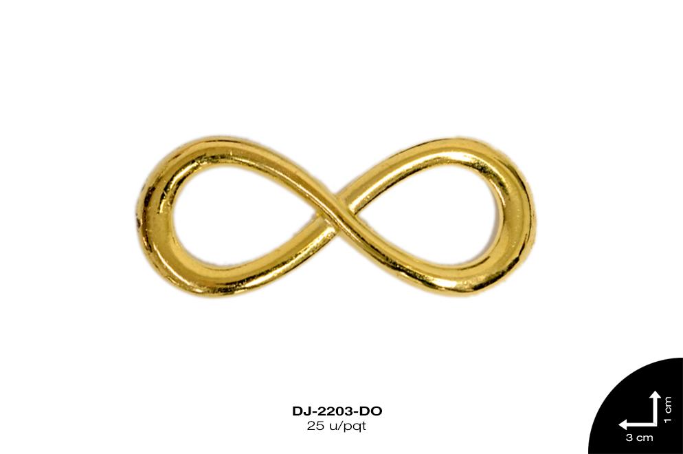 SEPARADOR METALICO INFINITO 30mm REF: #13 DORADO 25 u/pqt