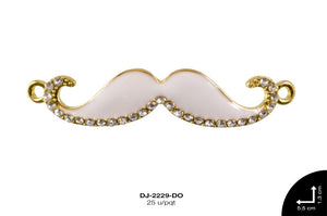 SEPARADOR METALICO PIEDRA BIGOTE 55mm REF: #4 DORADO 25 u/pq