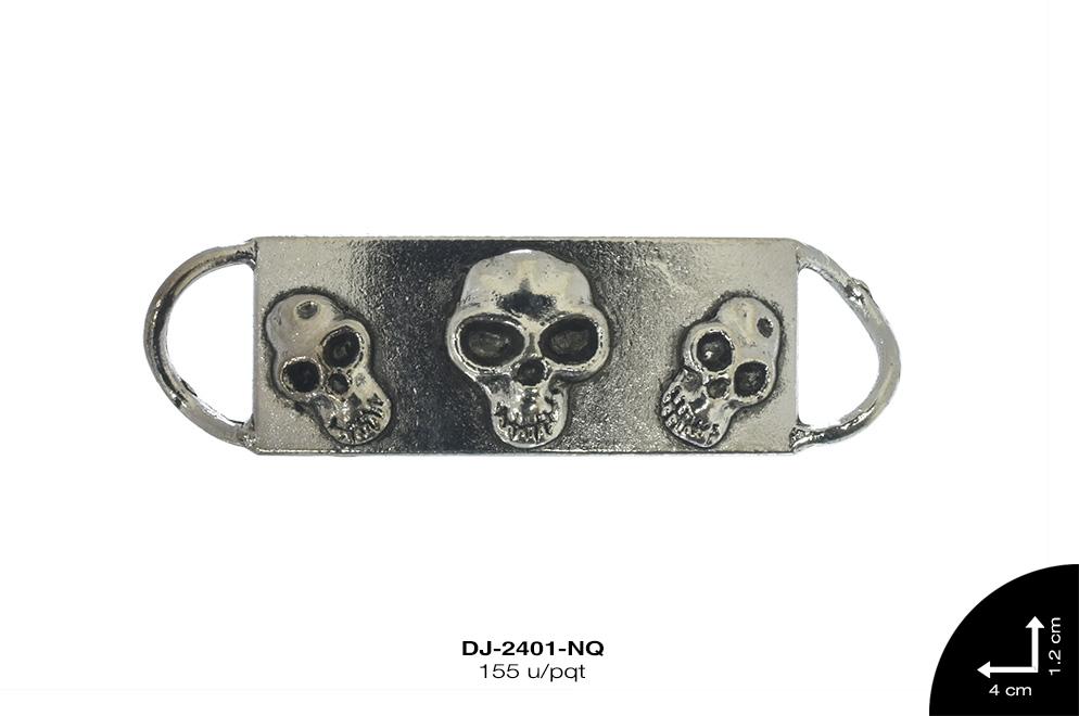 SEPARADOR METALICO RECT CALAVERA 40mm REF: K1877 NIQUEL 155