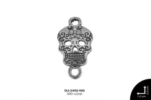 SEPARADOR METALICO CALAVERA 23mm REF: K2575 NIQUEL 360 u/pqt