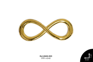 SEPARADOR METALICO INFINITO 30mm REF: #13 DORADO 285 u/pqt(.