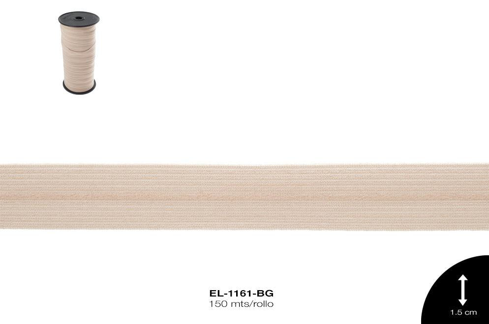 SESGO ELASTICO 15mm REF: 160315 BEIGE 150 MT/ROLLO