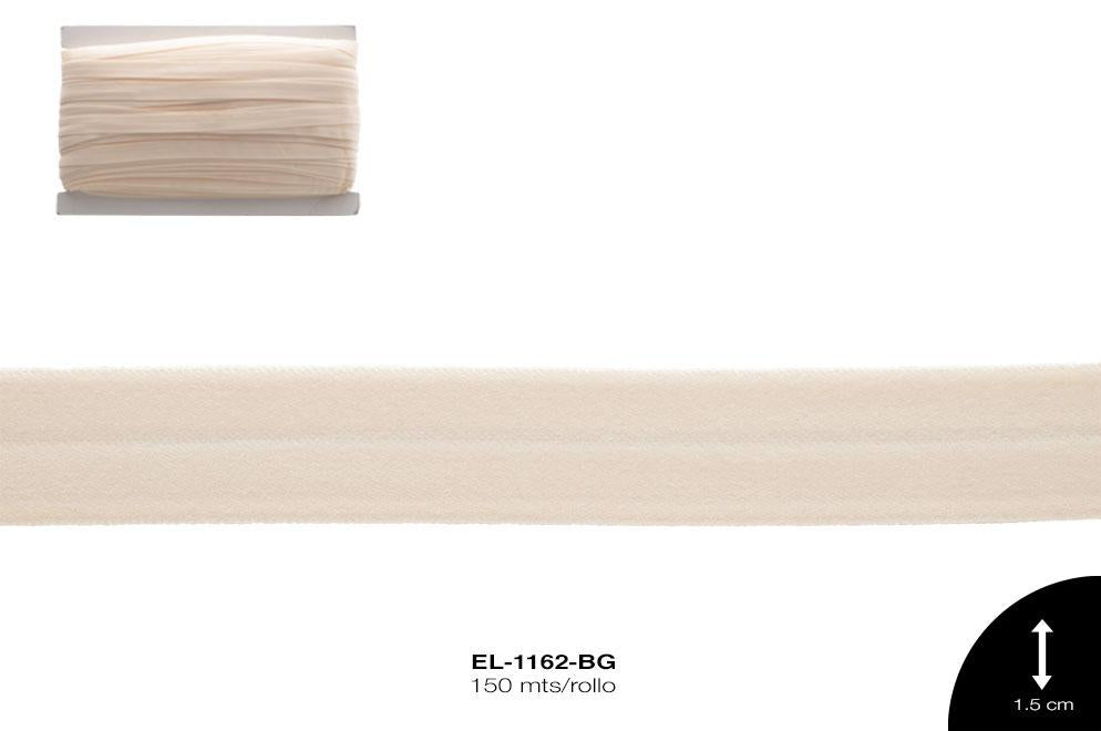 SESGO ELASTICO 15mm REF: 1.5 BEIGE 150 MT/ROLLO