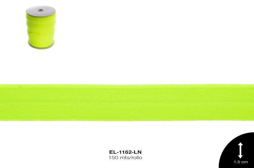 SESGO ELASTICO 15mm REF: 1.5 LIMON NEON 150 MT/ROLLO