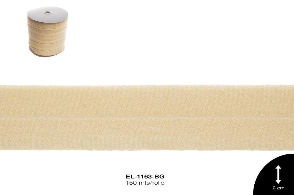 SESGO ELASTICO 20mm REF: 2.0 BEIGE 150 MT/ROLLO