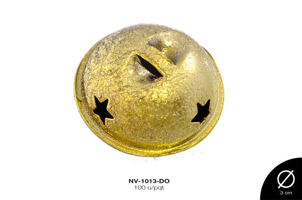 Cascabel Metálico navideño desarmable oro (varias medidas