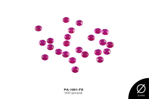 PIEDRA VIDRIO  REF: 10SS 3mm FUCSIA 500 grs/pqt