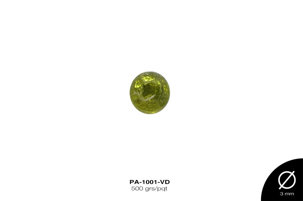 PIEDRA VIDRIO  REF: 10SS 3mm VERDE 500 grs/pqt