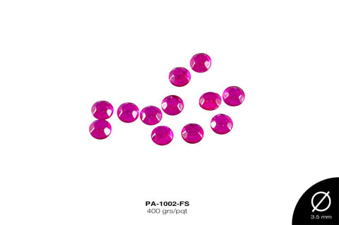 PIEDRA VIDRIO  REF: 12SS 3.5 mm FUCSIA 400 grs/pqt